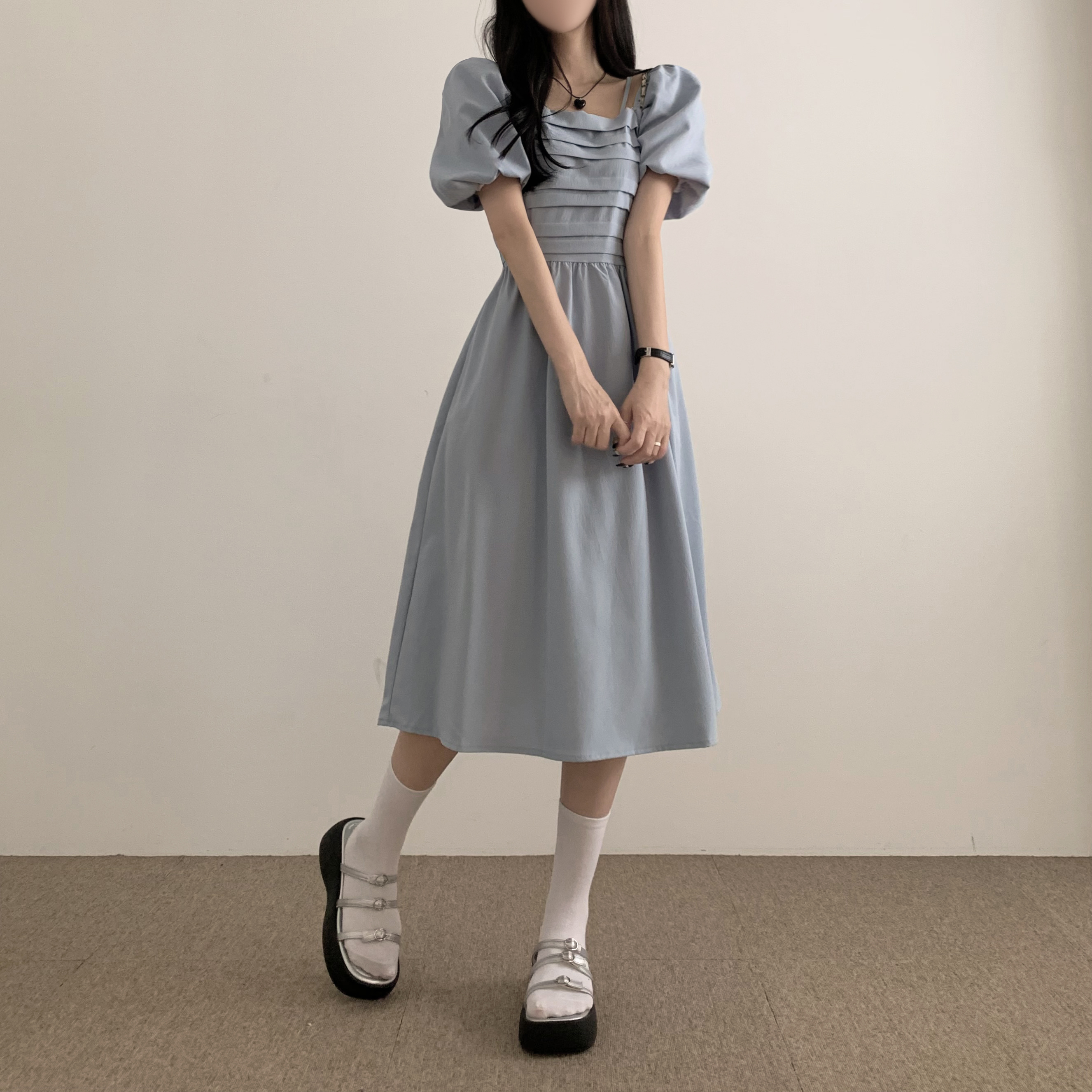 giunon ロングワンピース シアーニットロングワンピース＜大きいサイズ有＞シックスタイル
