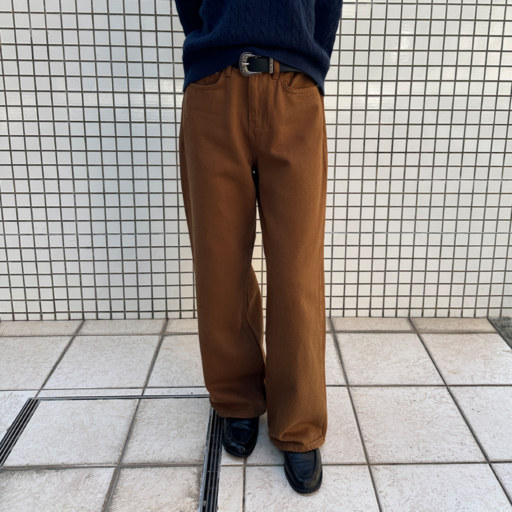 カラーコットンワイドパンツ | ファッション通販サイト NUGU