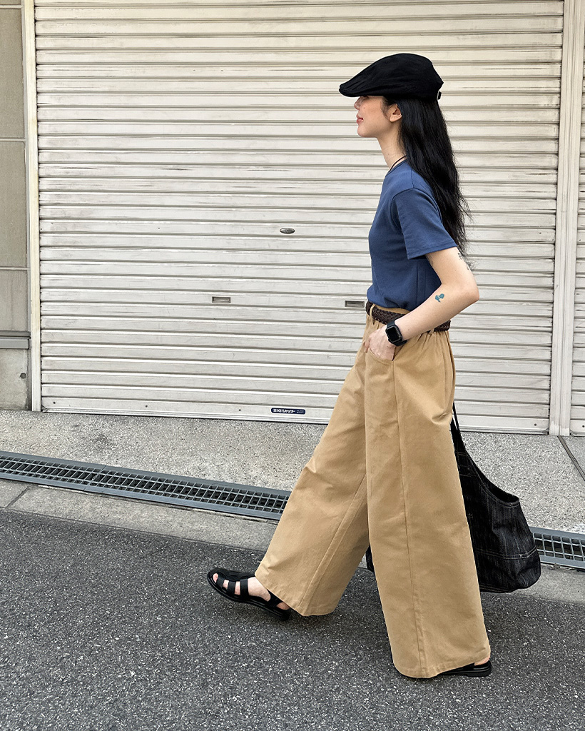 【HUECLOSET】 ★新商品★ トム ワイド コットン パンツ ユニセックス)カーヴドワイドパンツ | ファッション通販サイト NUGU
