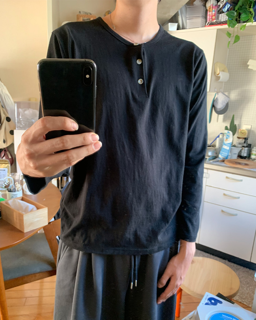ボタンヘンリーネック長袖Tシャツ | ファッション通販サイト NUGU