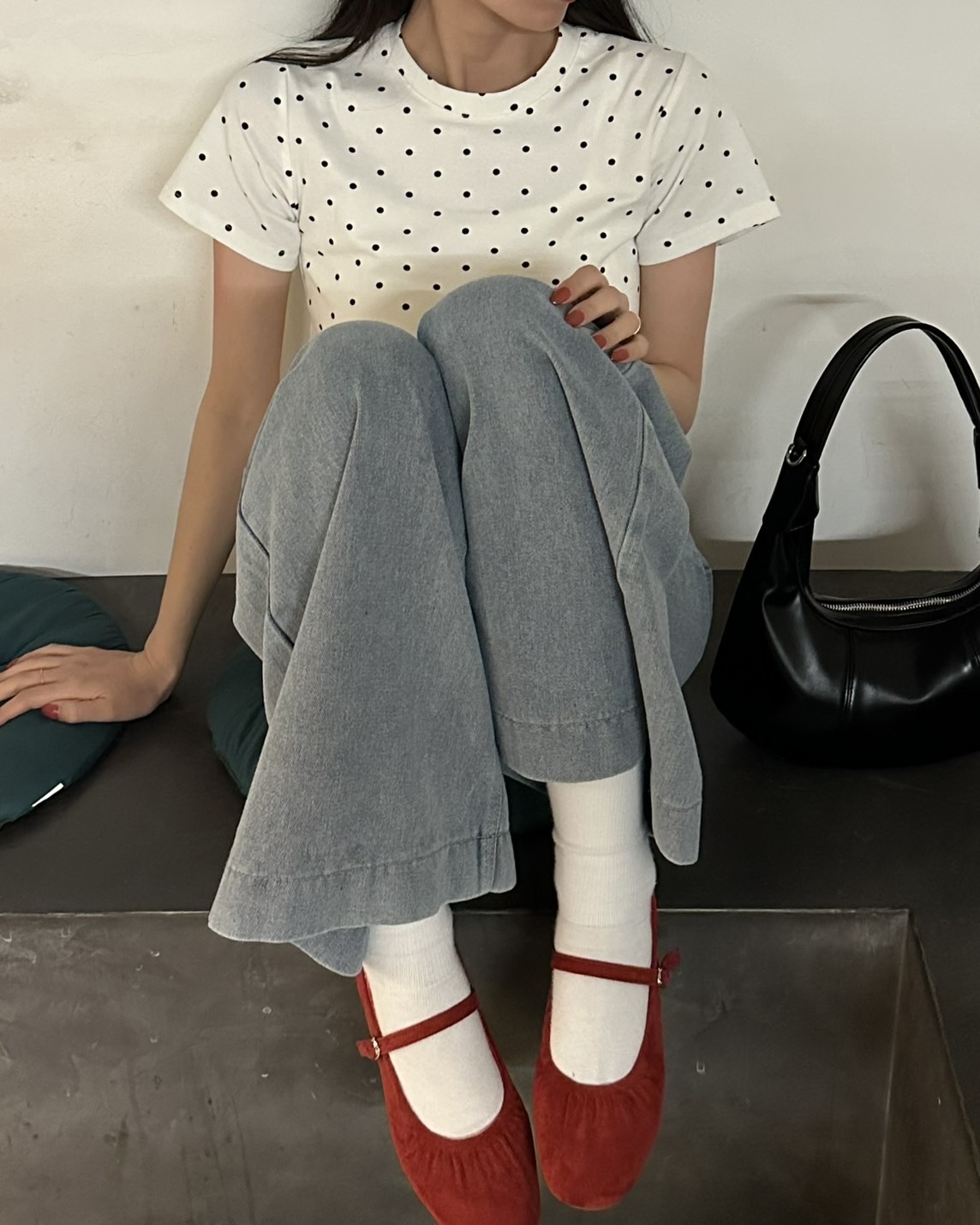 9090 ドットプリント 半袖Tシャツ 9090_TOPS – YZ