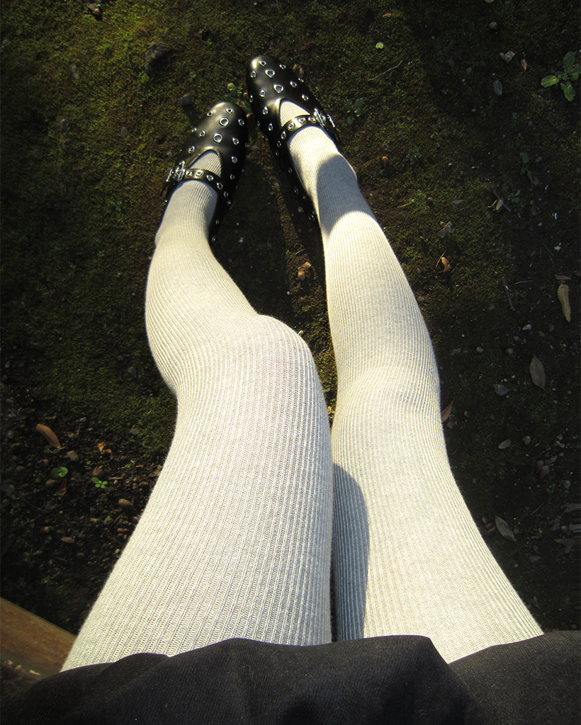 リブニットタイツ