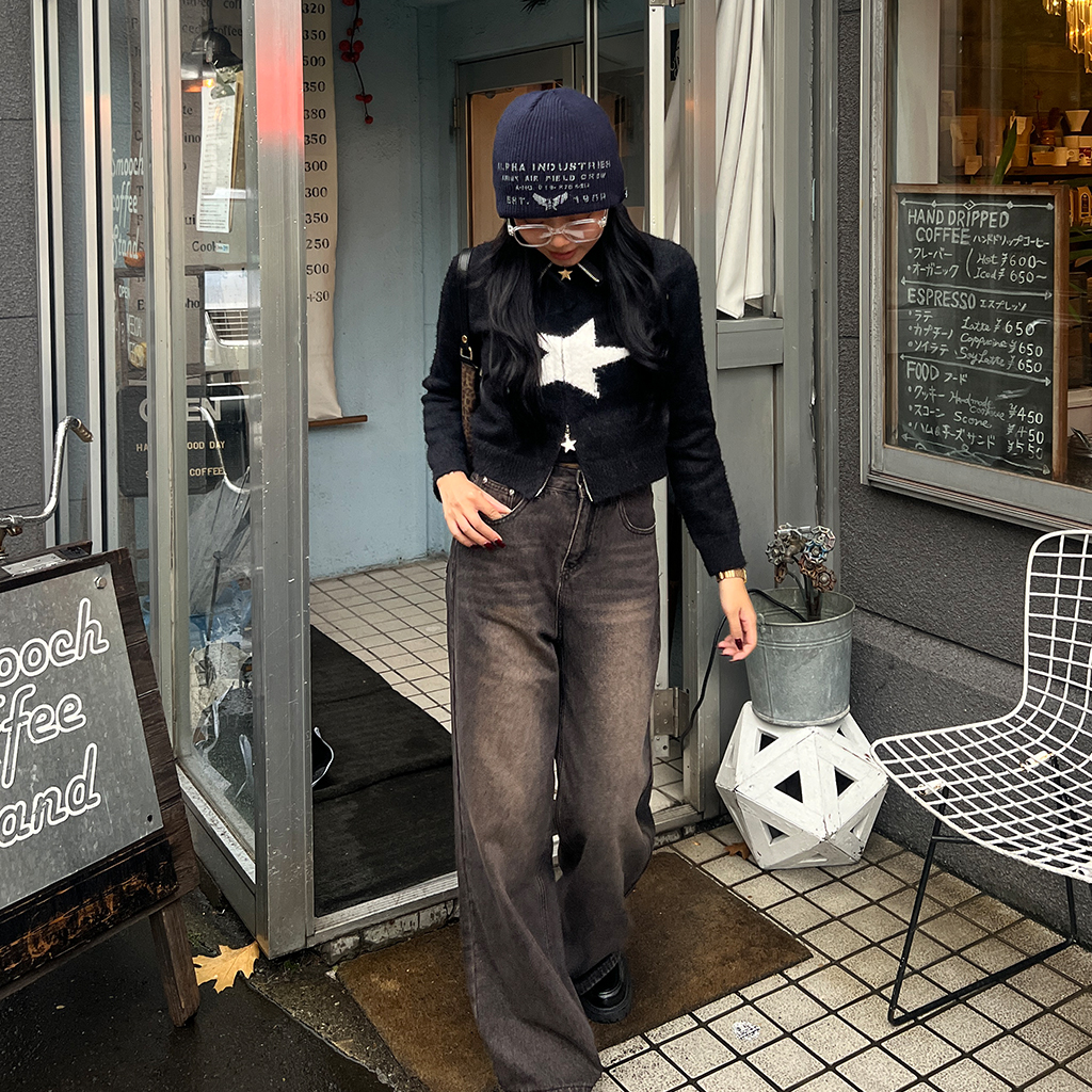 スターポイントニットジップアップ | ファッション通販サイト NUGU