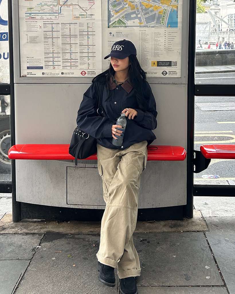 ユニセックス）ドローコードヘムバイカラーブルゾン | ファッション