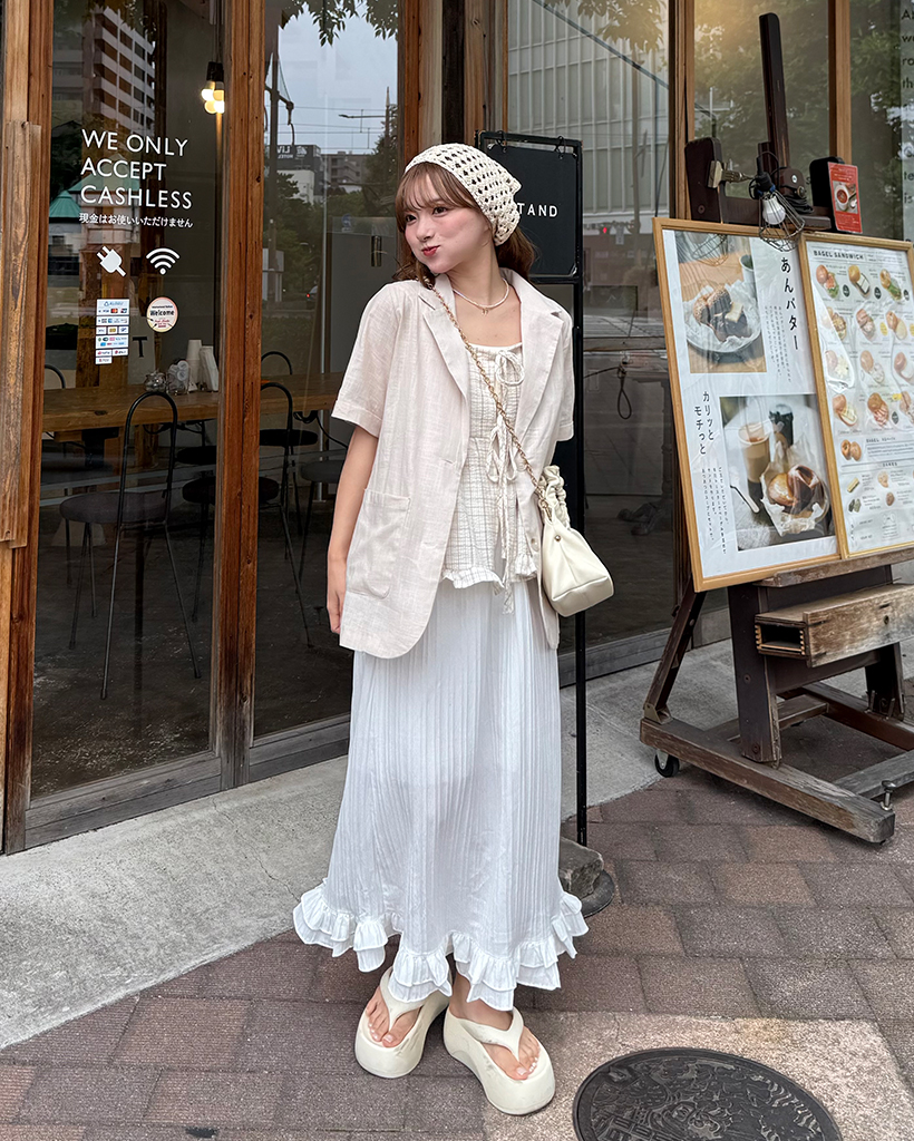 IENA リネン混　ハーフジャケット IENA（イエナ）の「リネン混ハーフスリーブジャケット（ノー