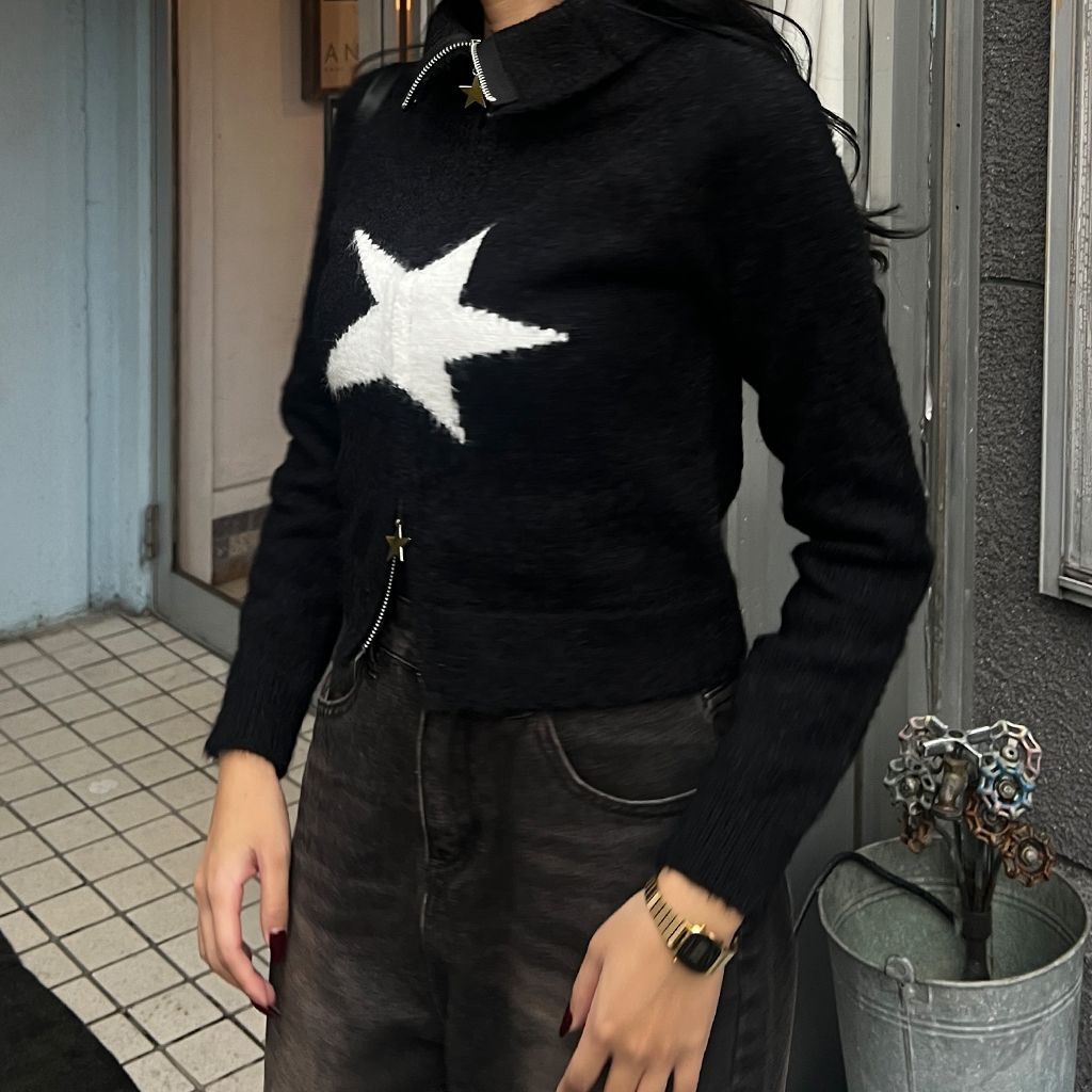 PEARLY GATES ジップアップセーター 青黒 スターポイントニットジップアップ | ファッション通販サイト NUGU