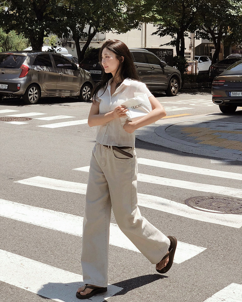 SLOWMADE.ストライプ半袖シャツ | ファッション通販サイト NUGU