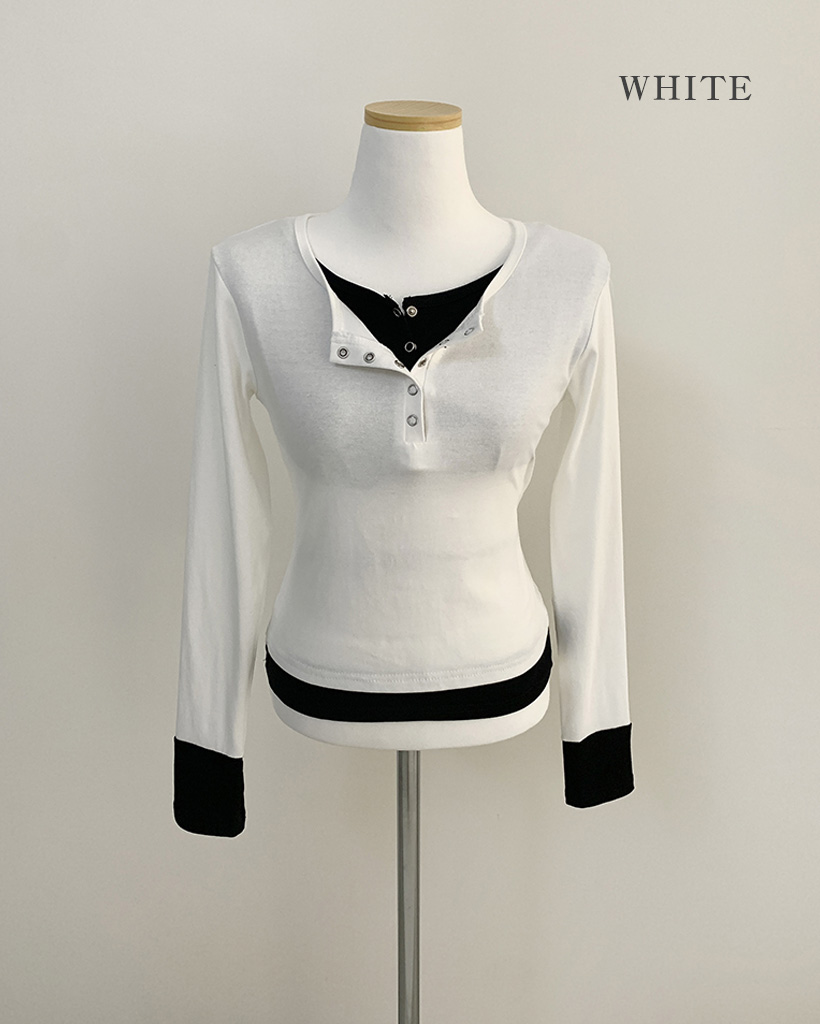 一体型]レイヤードスリム長袖Tシャツ | ファッション通販サイト