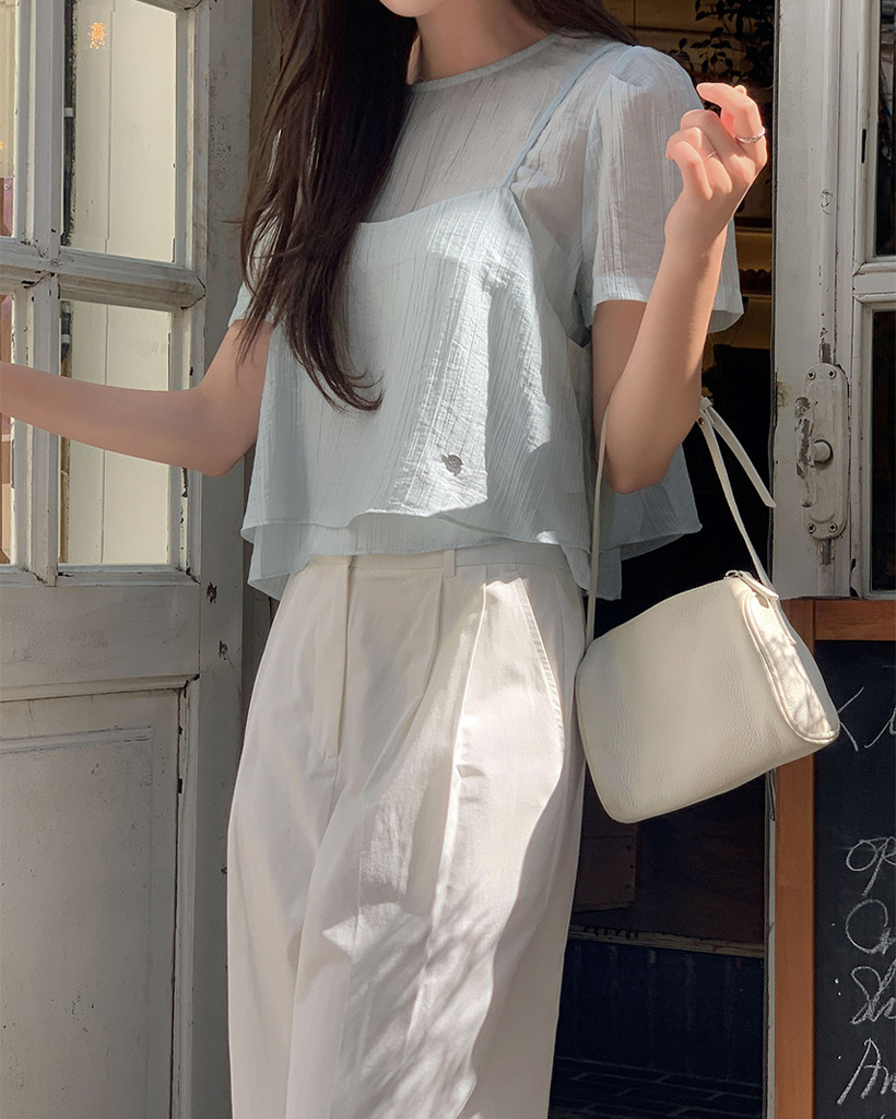 大人キュート♪フラボアFRAPBOIS ブラウス レイヤードスタイルにも