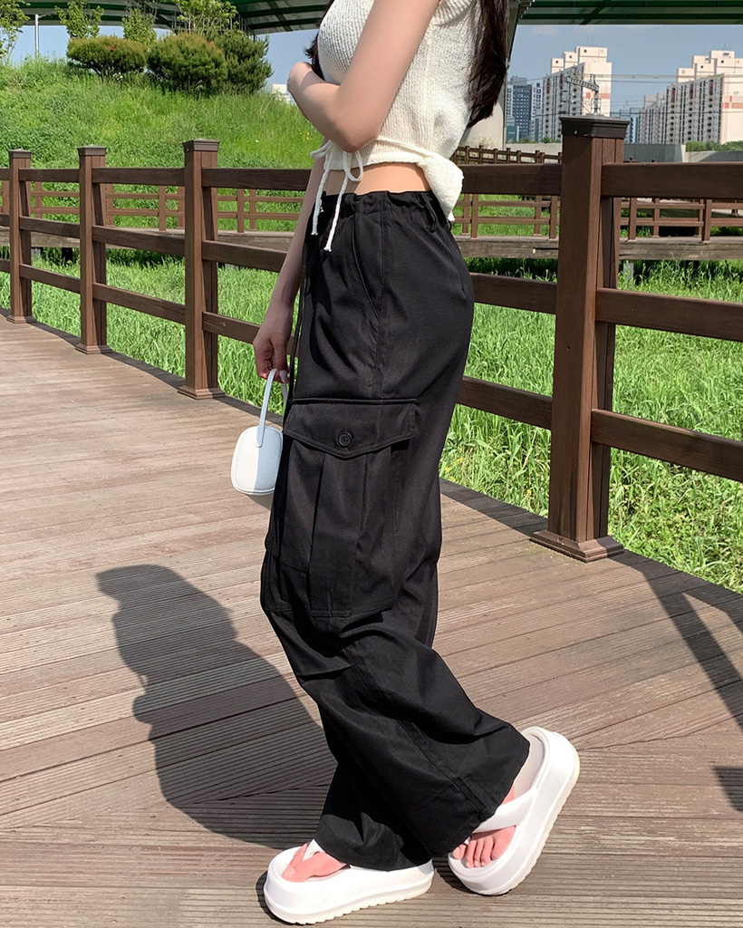 ストリングバルーンナイロンカーゴパンツ | ファッション通販