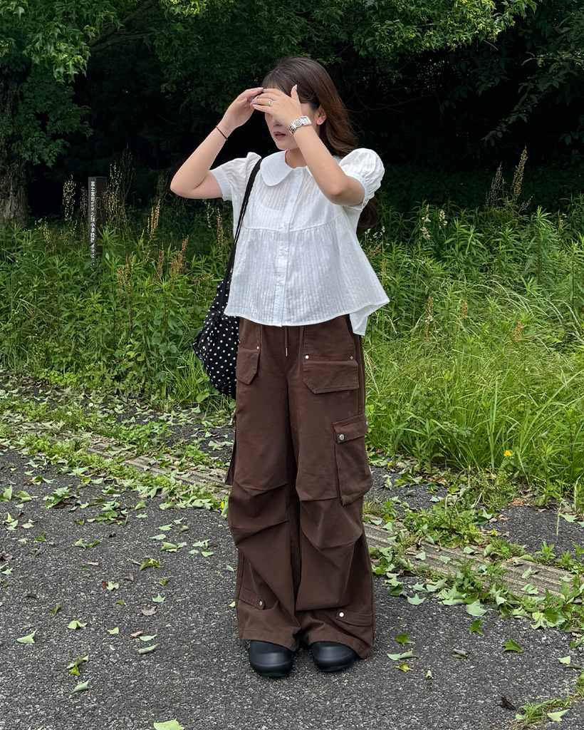ビッグポケットコットンワイドパンツ | ファッション通販サイト NUGU