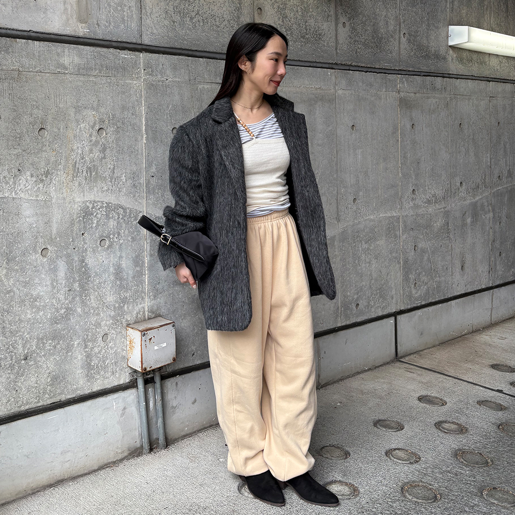 ジャケット・アウター y.h.r.a.h フェイクレザーオーバーサイズミディアムジャケット MONO-MART LADY'S