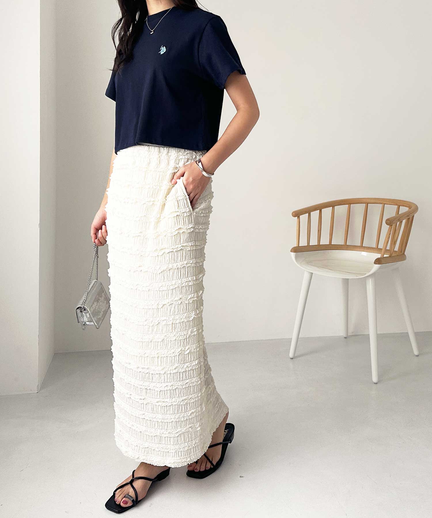 新品♡ジャス　レースタイトスカート JUSGLITTY（ジャスグリッティー）の「NEW配色レースタイト