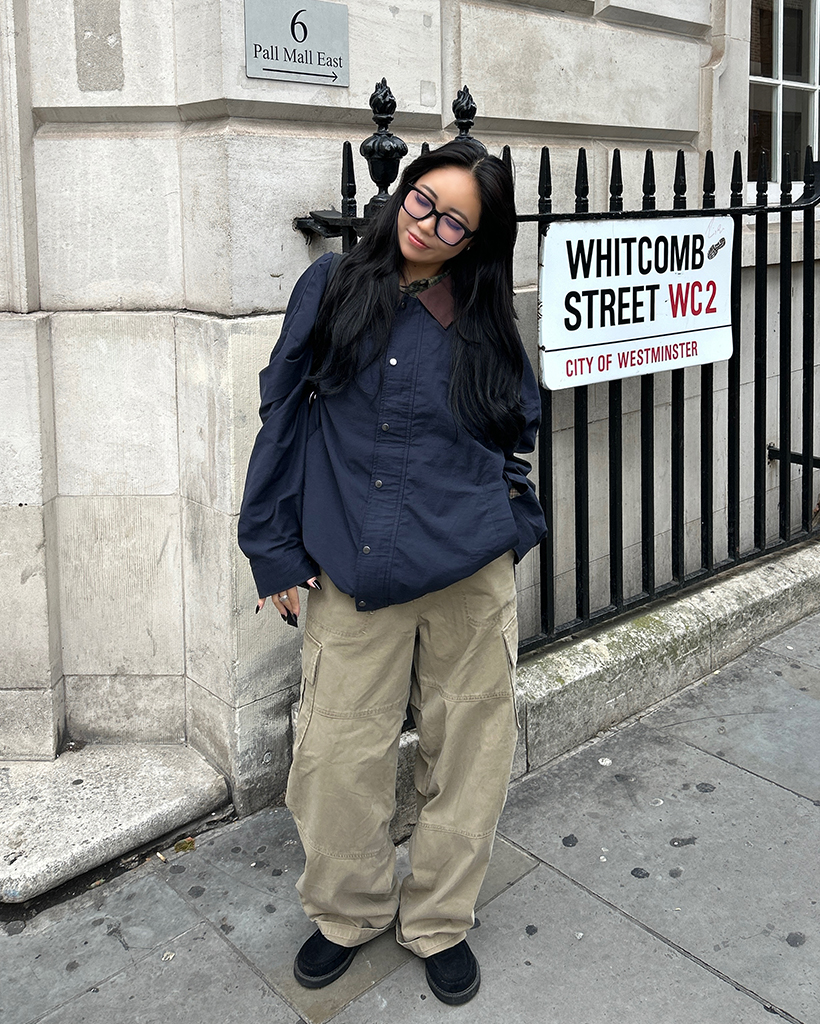 ユニセックス）ビンテージウォッシュフラップカーゴポケットパンツ