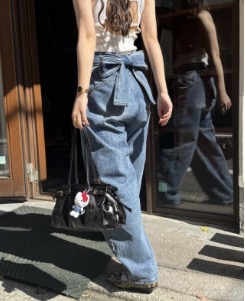 ⚫︎wynken⚫︎リボン柄のデニムパンツ 10Y 未開封 ⚫︎wynken⚫︎リボン柄のデニムパンツ 10Y 未開封