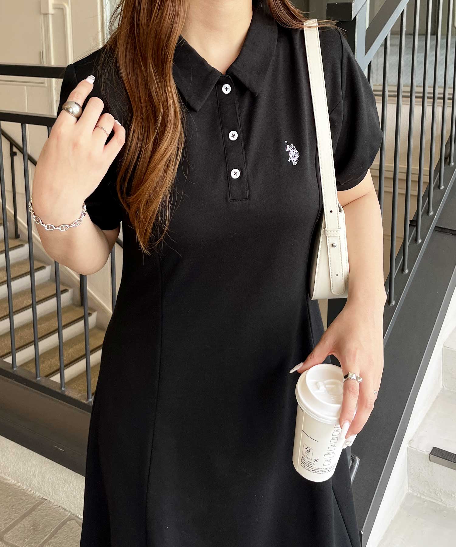 G/FORE ポロワンピース 38 GeeRA別注【U.S. POLO ASSN.】ポロ衿ワンピ―ス | ファッション