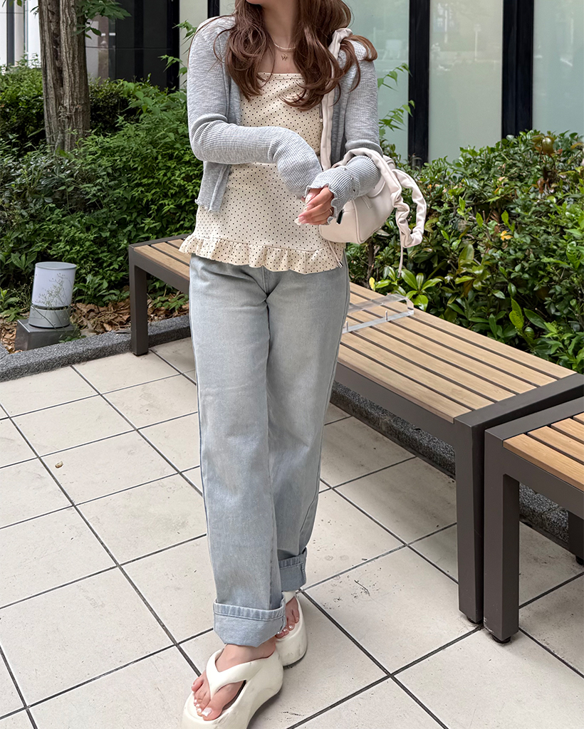 TheBarnnet ピンクフリルキャミソール nugu TheBarnnet ピンク