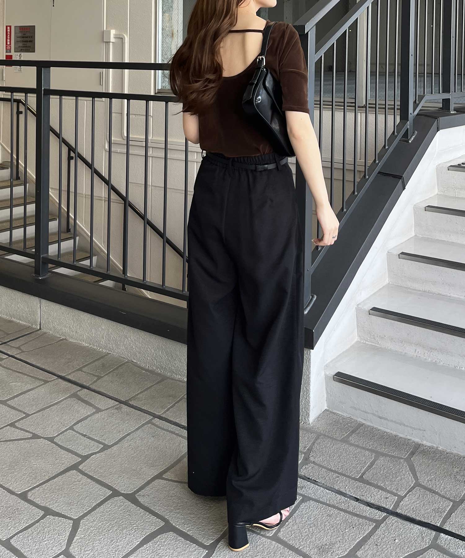 ベロアバックオープンカットソー | ファッション通販サイト NUGU