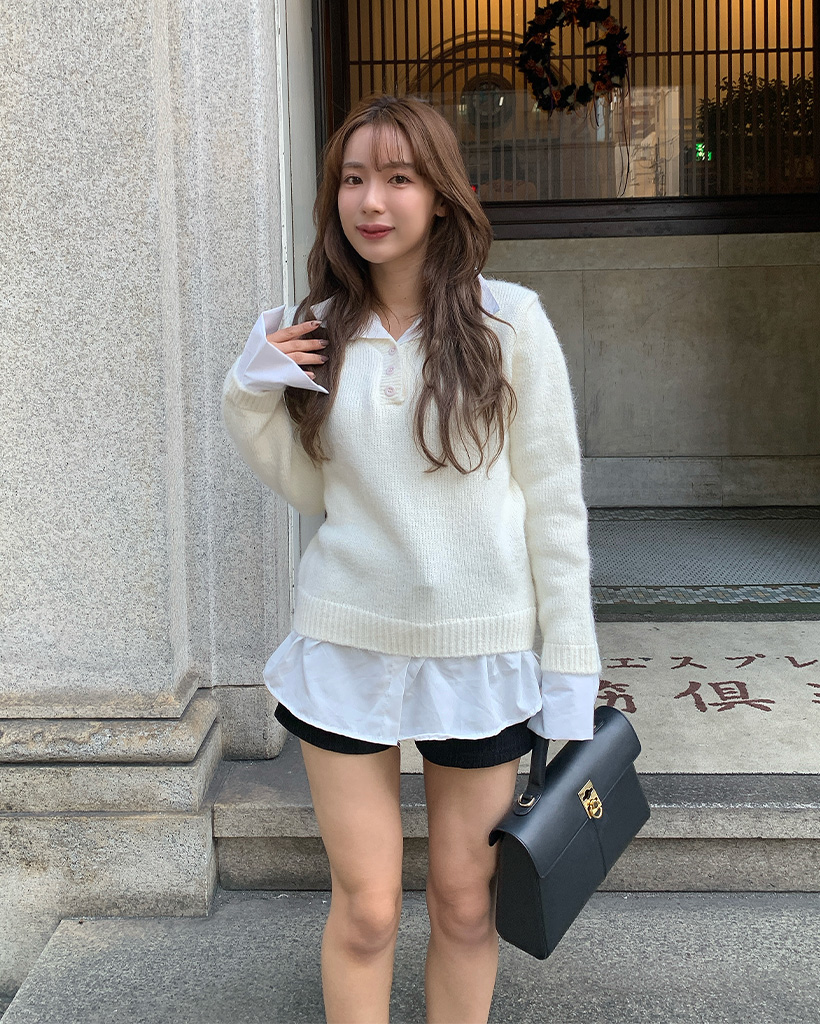 梅雨diagramレイヤードシャツニットトップ36サイズ 梅雨diagramレイヤードシャツニットトップ36サイズ 梅雨diagram