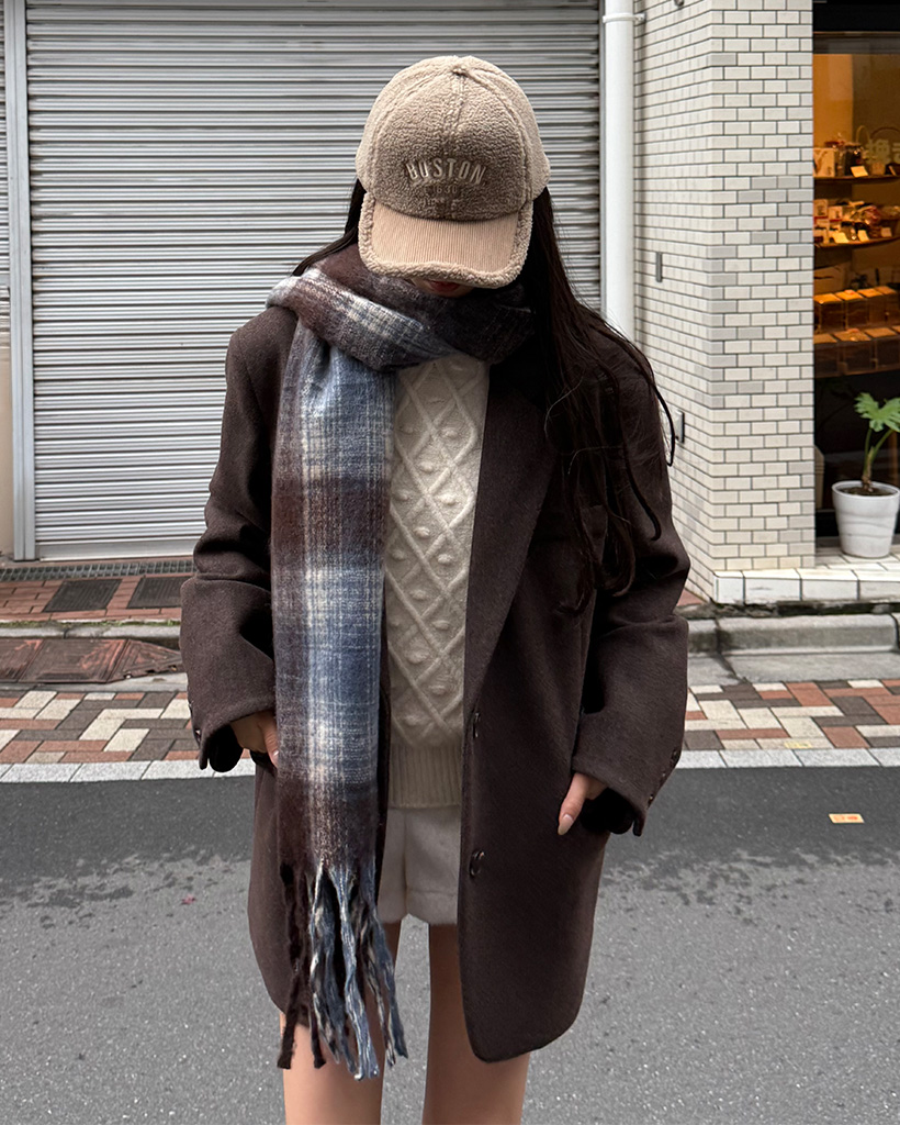 チェックパターンマフラー