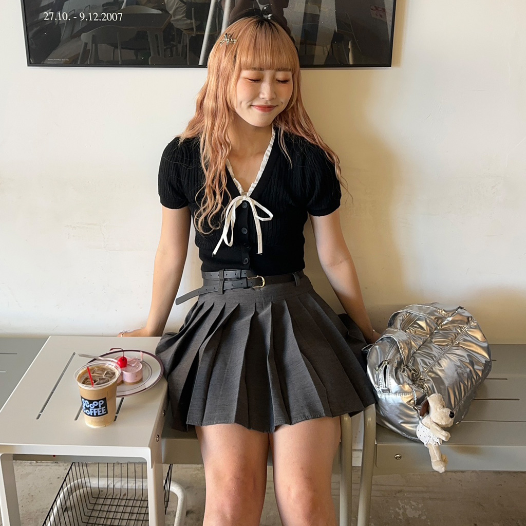 h.naoto H.Jelly ミニスカート DARK RED RUM H.jelly / レース重ね