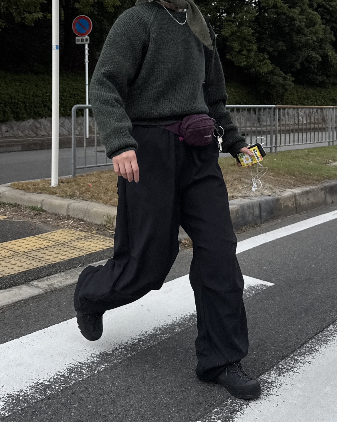 [4回再販](ORIGINAL) ナイロンフラッフィーパラシュートパンツ (black)