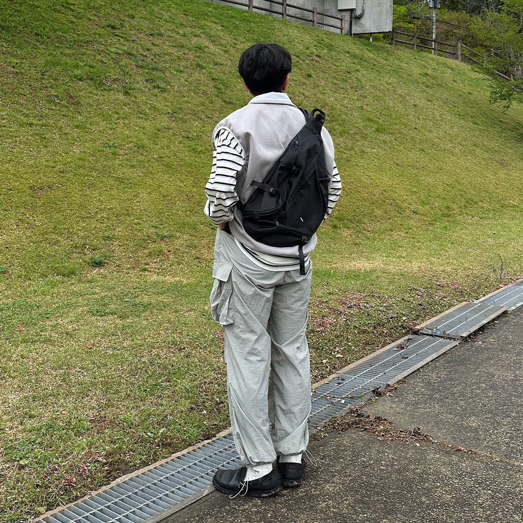 膝タックストリングカーゴパンツ | ファッション通販サイト NUGU