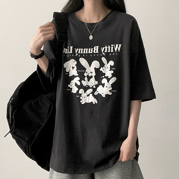 ポジャギNo.32 ウサギオーバーサイズ半袖Tシャツ | ファッション通販サイト NUGU