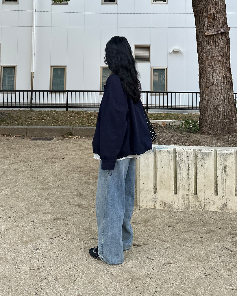 ユニセックス）ハイネックバイカラージャケット | ファッション通販