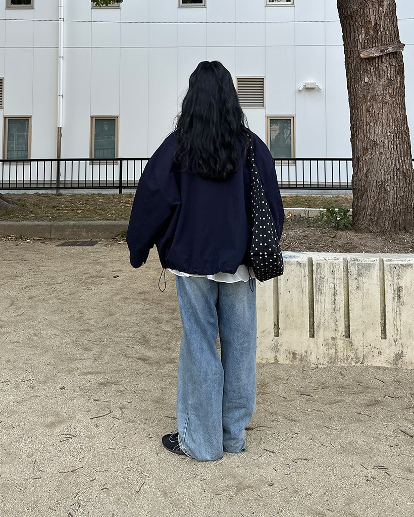 ユニセックス）ハイネックバイカラージャケット | ファッション通販