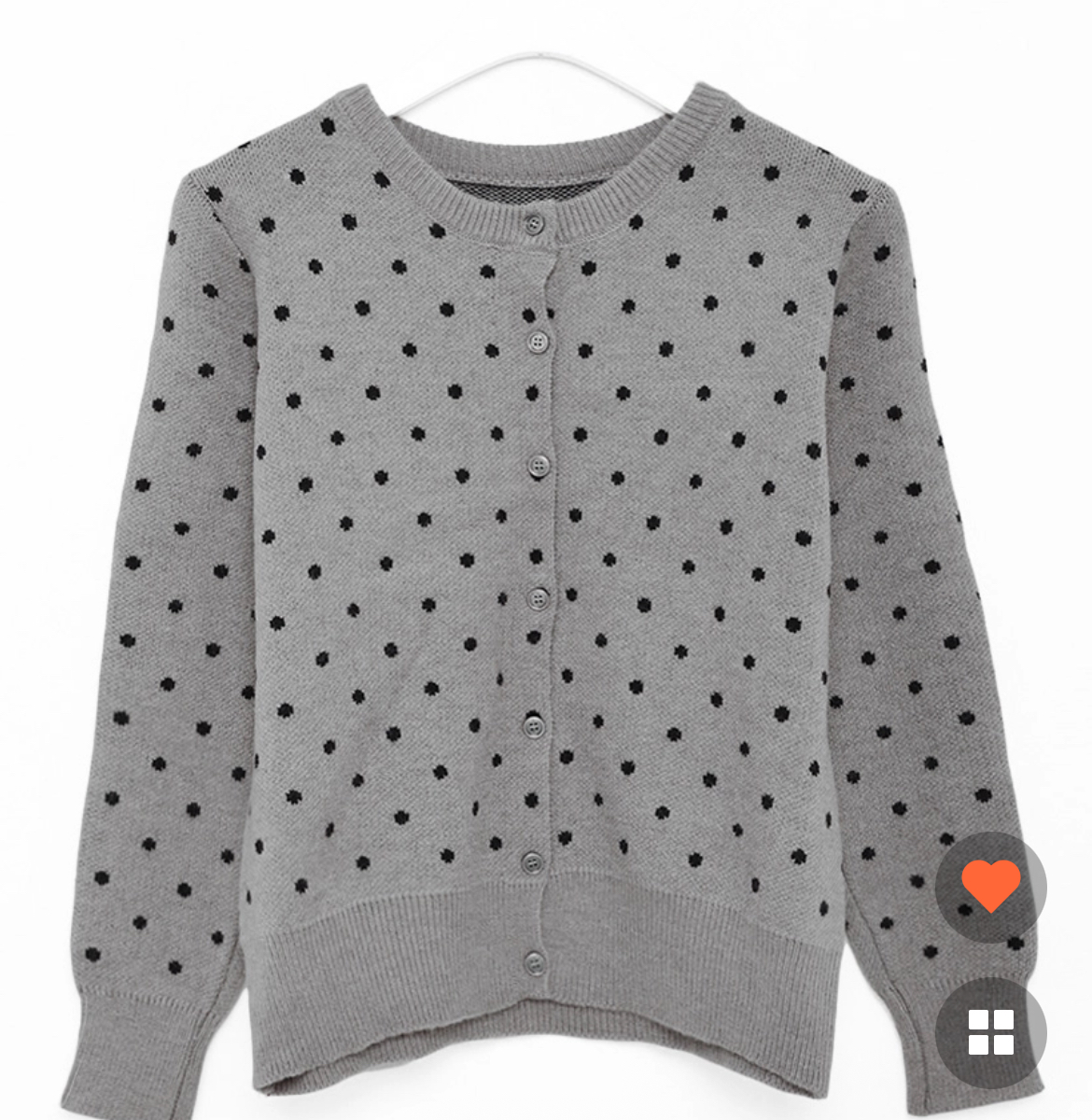 シーバイクロエ　ダイヤ柄ドッキングニットカーディガン マフラー　XS ドット柄ニットカーディガン | ファッション通販サイト NUGU