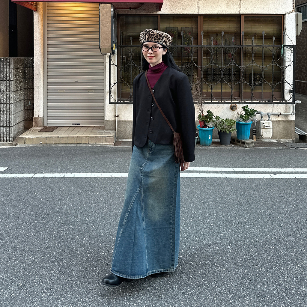 nugu sep19 マフラーセットVネックジャケット マフラーセットVネックジャケット | ファッション通販サイト NUGU
