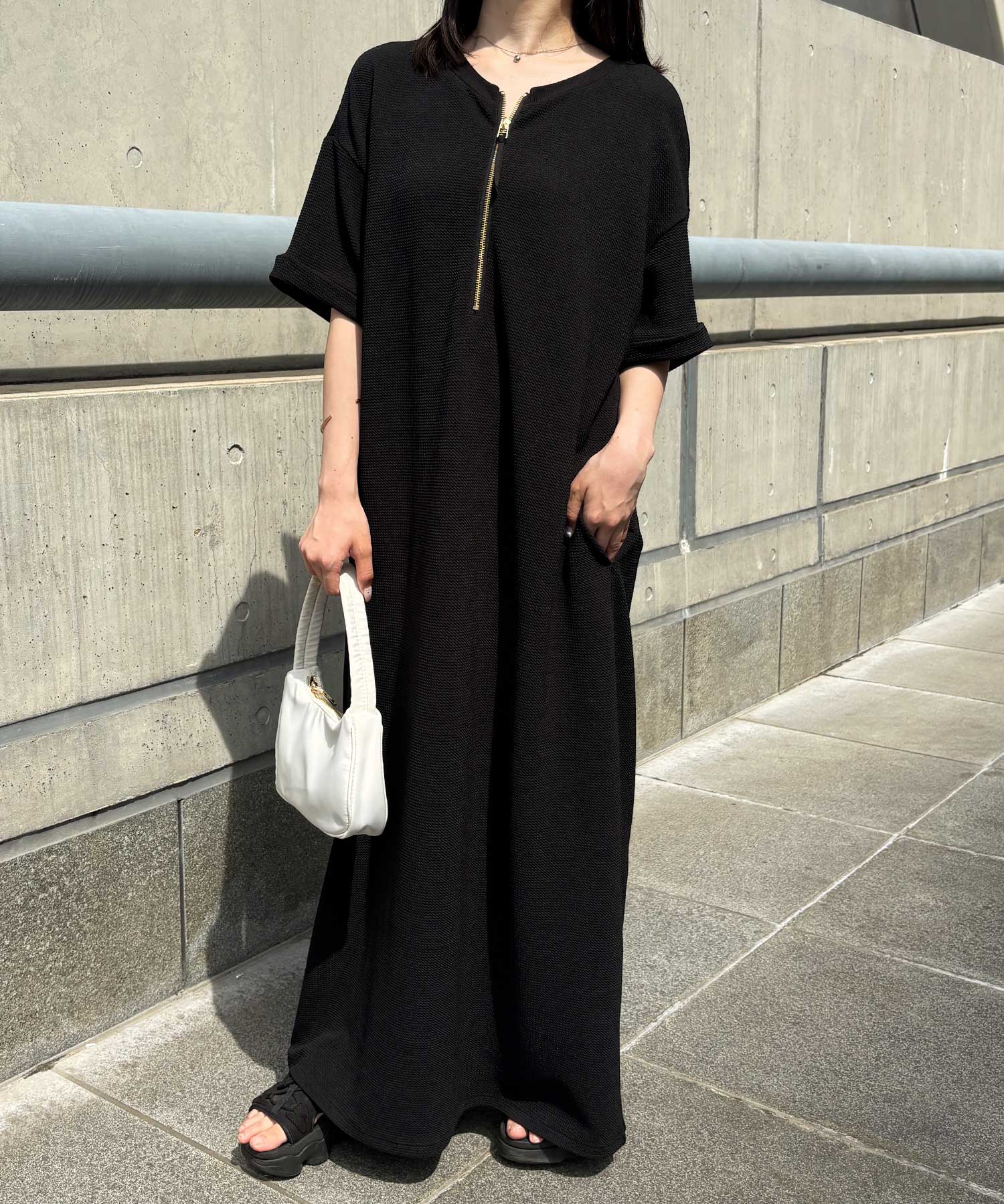 タグ付き【Apploberry】長めのカバーアップ付きセミロングワンピース Apploberry／アプロベリー｜レディースフォーマルウェア通販の