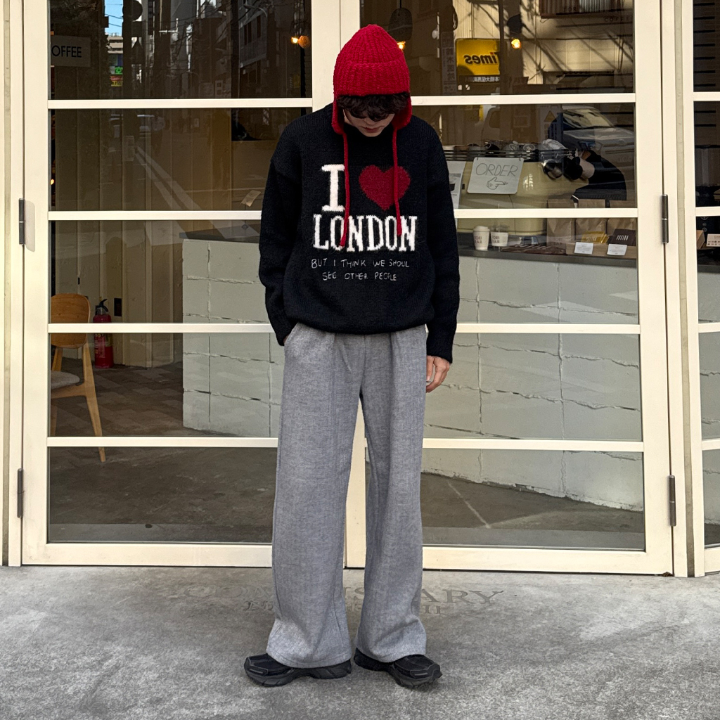 ♡美品♡ イタリア製 LARDINIベージュと赤のニットジャケット ユニセックス ♡美品♡ イタリア製 LARDINIベージュと赤のニットジャケット