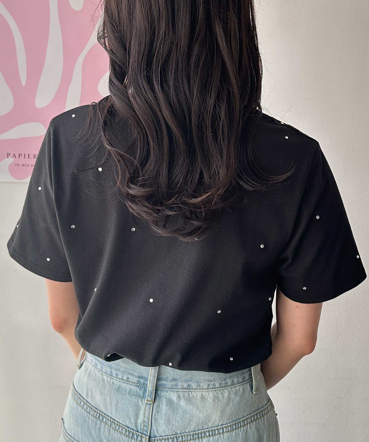 jentlouis ラインストーンTシャツ 完売品】jentlouis ラインストーンT