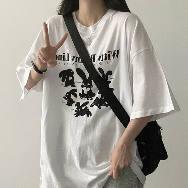 ポジャギNo.32 ウサギオーバーサイズ半袖Tシャツ | ファッション通販サイト NUGU