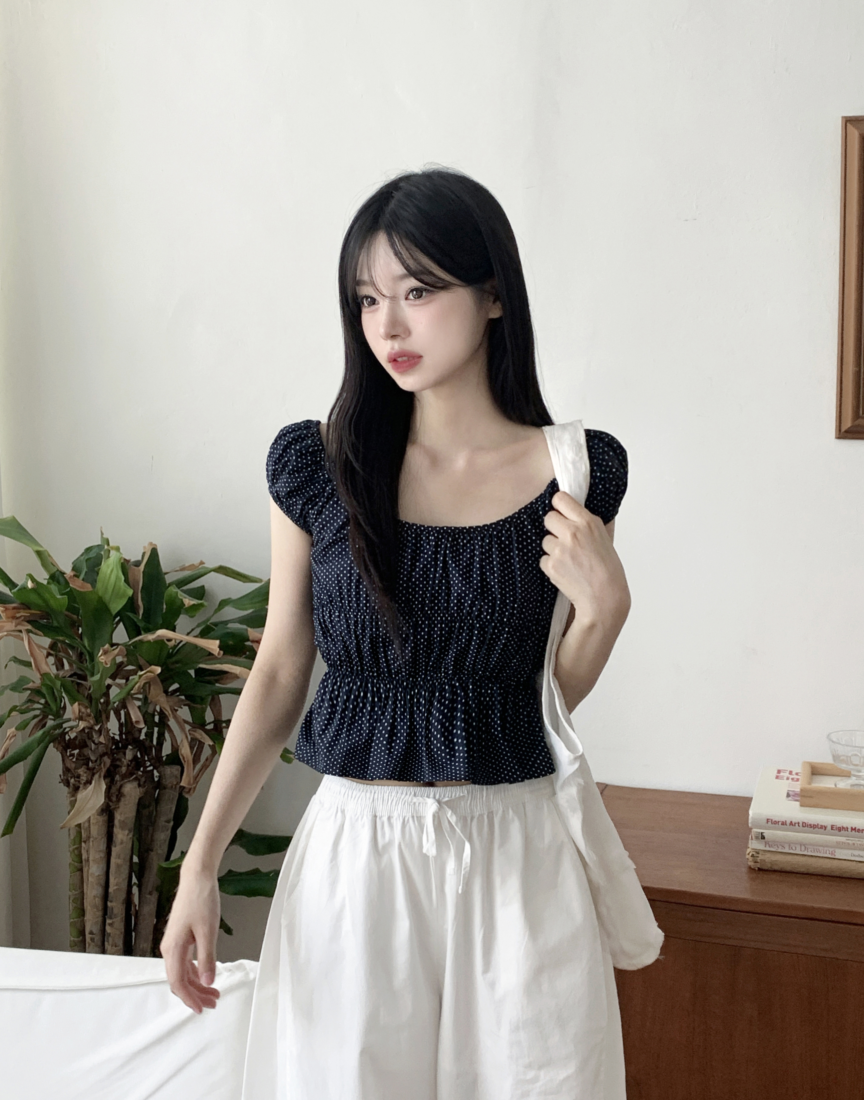 2way]フリルドットブラウス | ファッション通販サイト NUGU