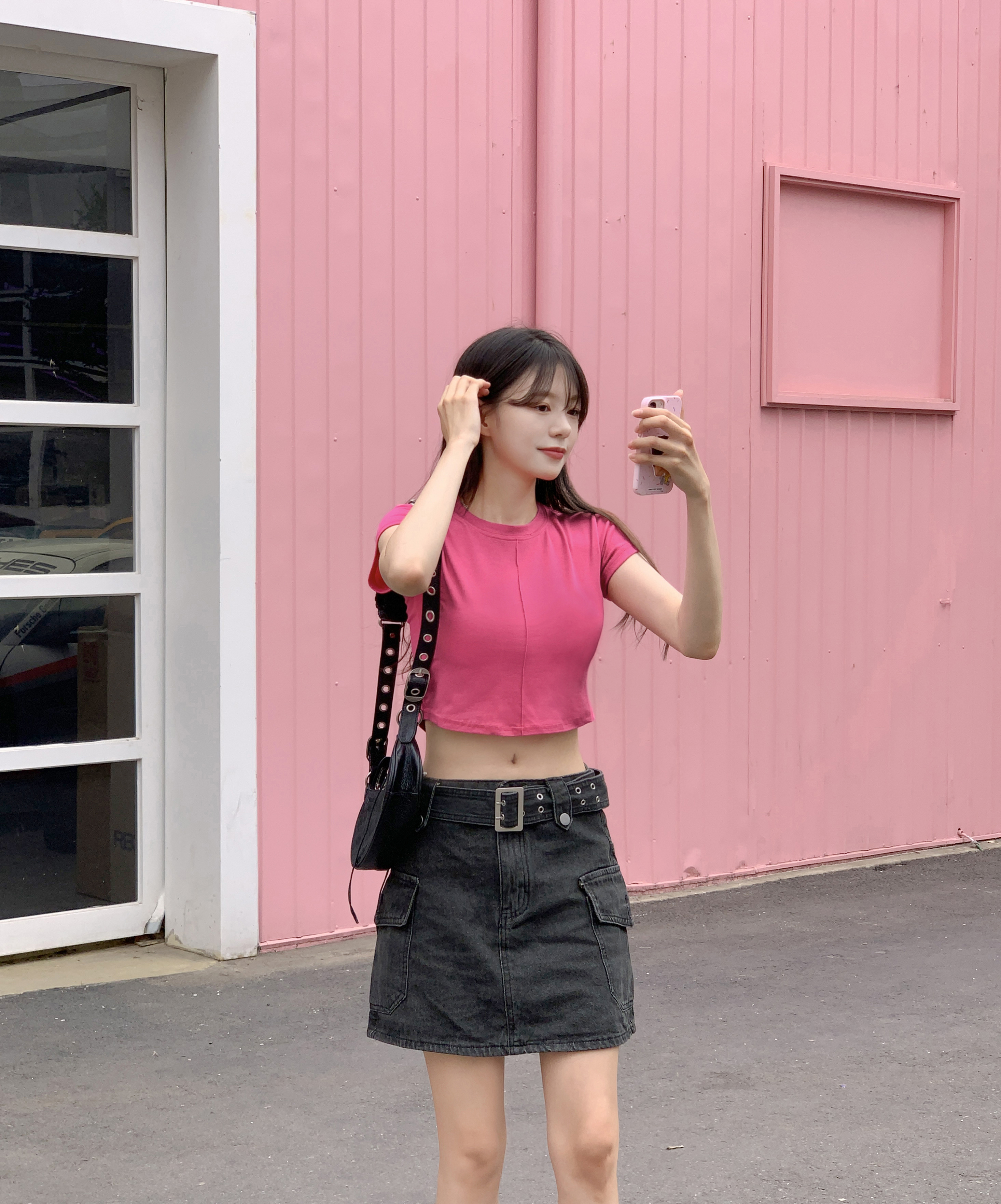 original] スリムラインクロップドTシャツ (4color