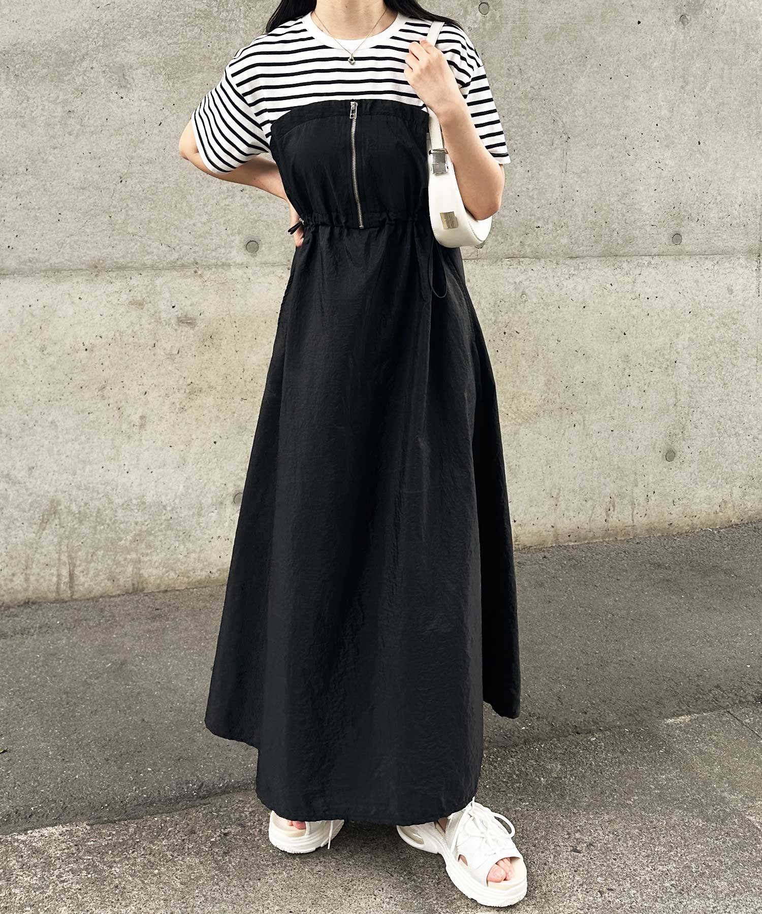 ハーフジップビスチェドッキングワンピース | ファッション通販サイト NUGU