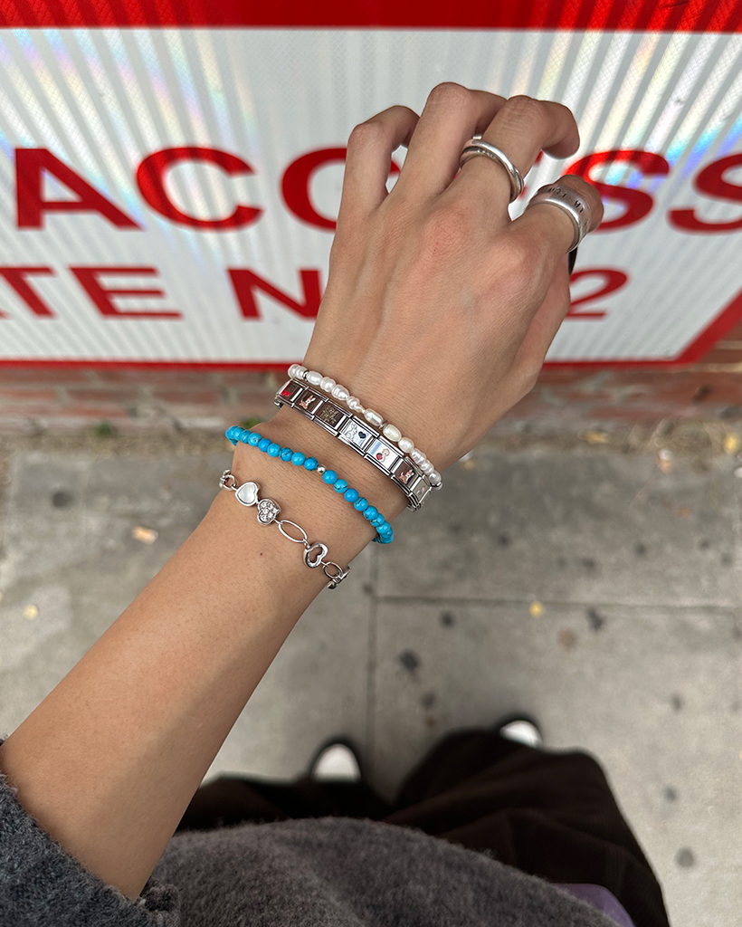 ターコイズブルーストーンブレスレット | ファッション通販サイト NUGU