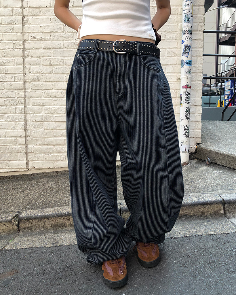 ストライプワイドコットンパンツ | ファッション通販サイト NUGU
