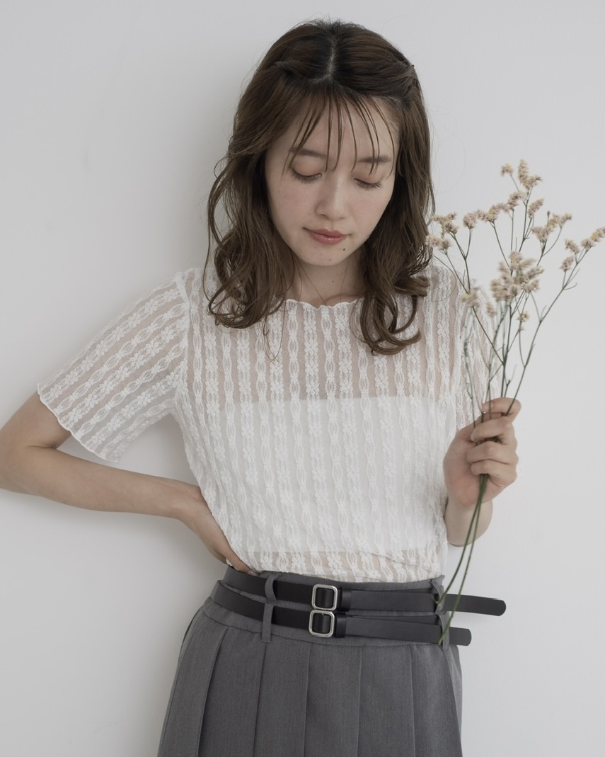 Flowerさま専用 K2724 手編みフラワーブラトップ(M ブラック): トップス - RNA