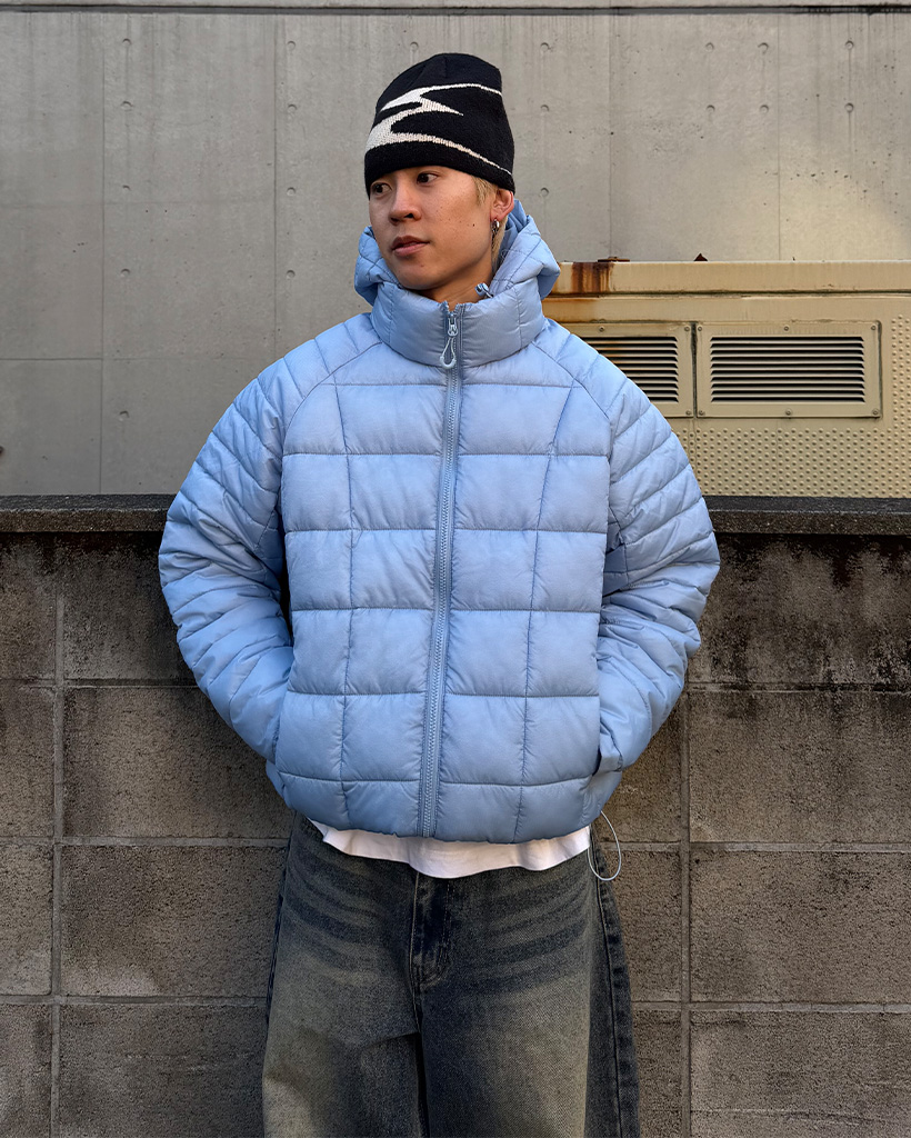 （ユニセックス）スクエア軽量フードパディング