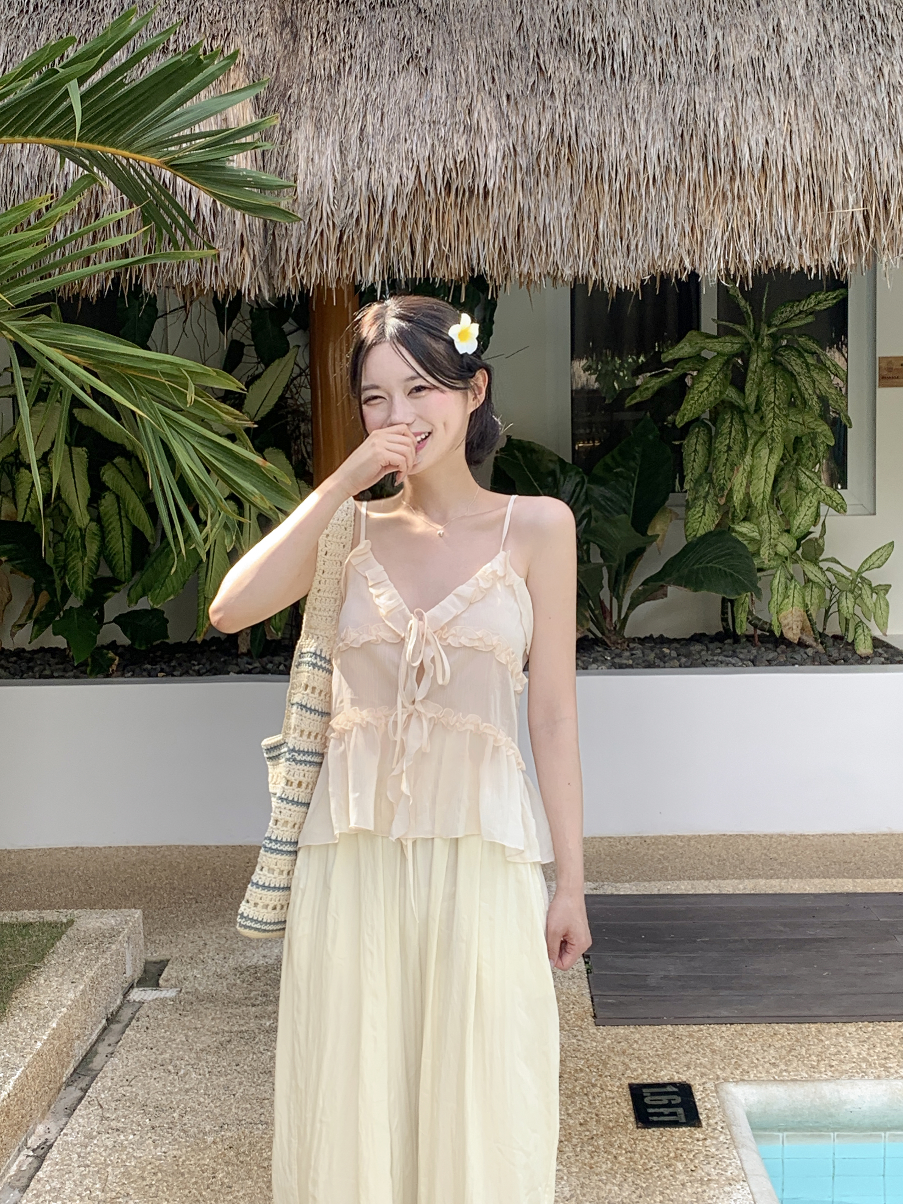 musubore サイドリボンノースリーブブラウス musubore（ムスボレ）の「side ribbon sleeve-less blouse