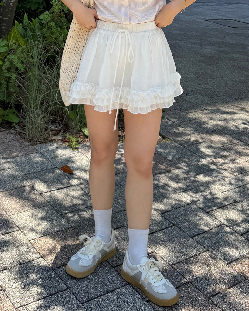 ダブルフリルヘムスカートパンツ | ファッション通販サイト NUGU