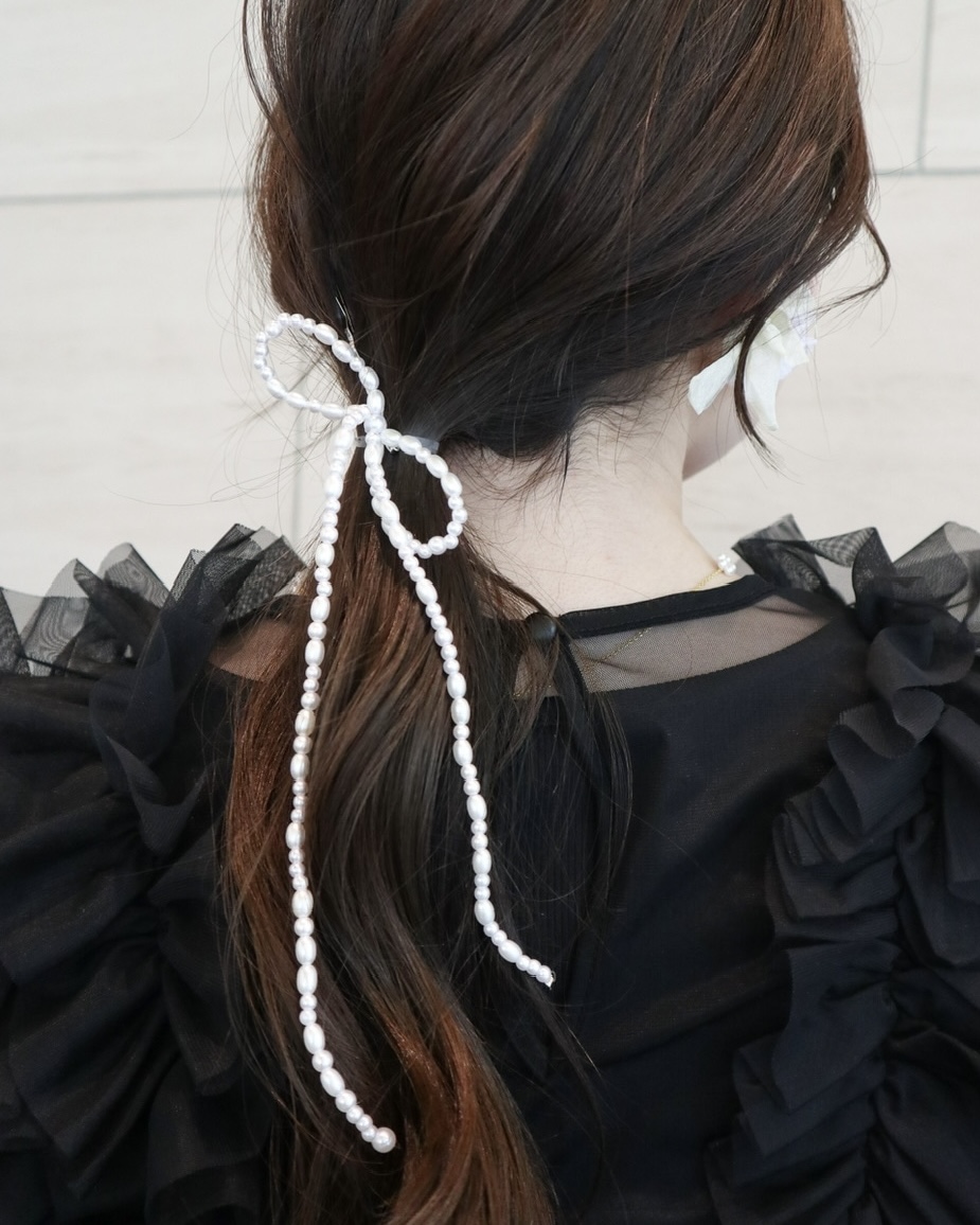 【結婚式/オケージョン】パールリボンピン