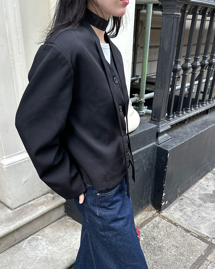 ZOY ネイビー Vネックジャケット ZOY ネイビー Vネックジャケット