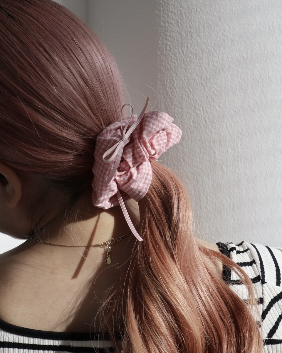 4色展開】チェック シュシュ | ファッション通販サイト NUGU