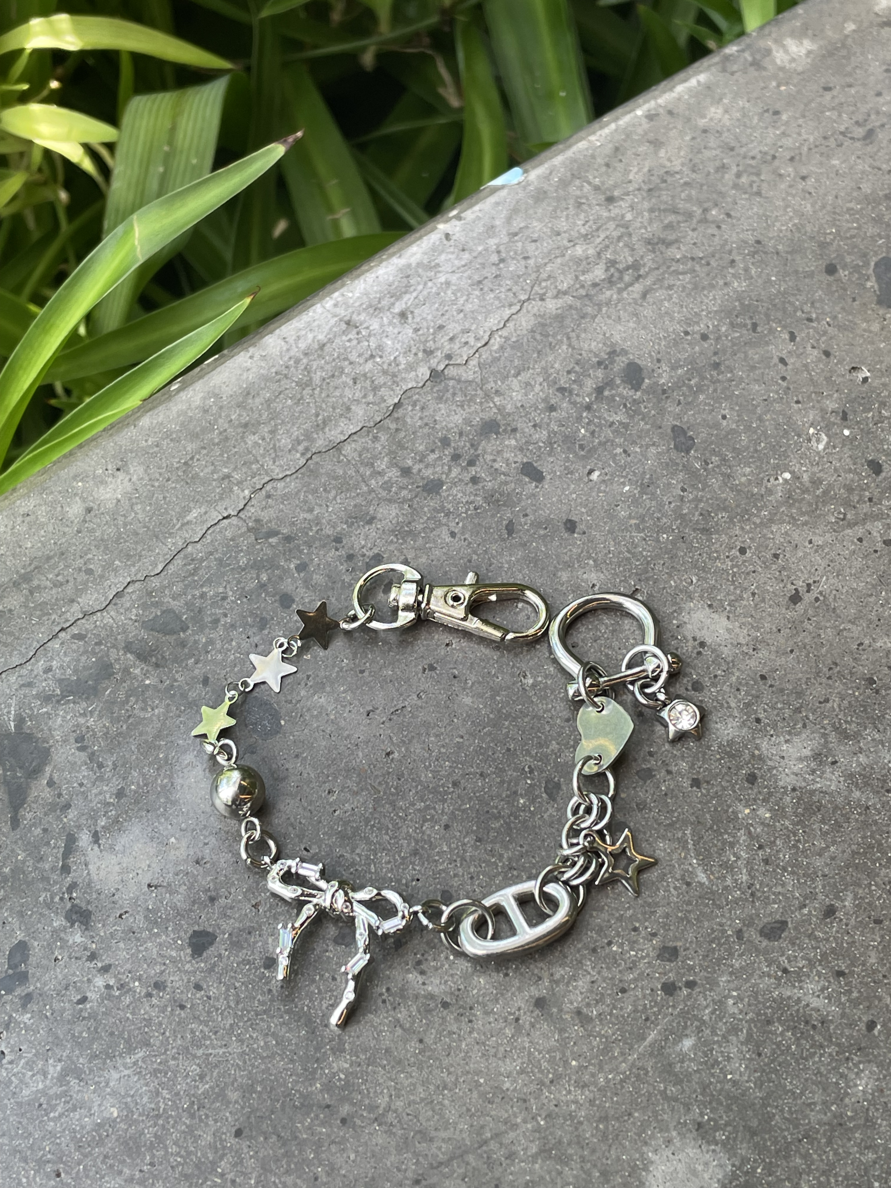 リボンミックスブレスレット