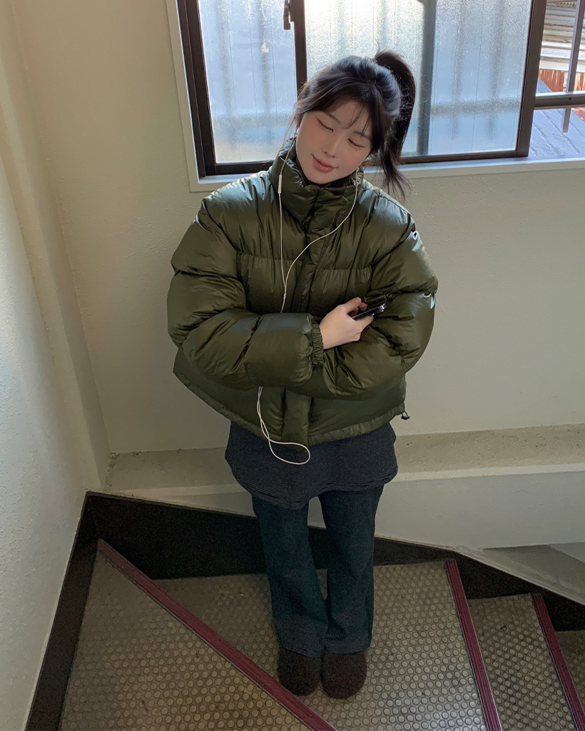 (ユニセックス)クロップドショートダウン